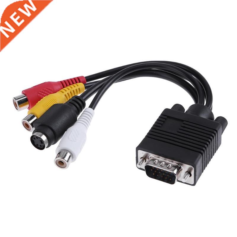 VGA to S Video 3 RCA Male to Female Converter Composite AV T