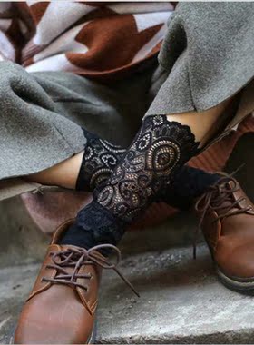 New Women's Socks, Peacock Pattern, Lace, Socks, Kor