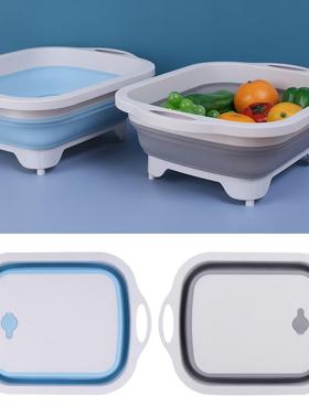 Collapsible Cutting Board Portable Veggies Fruits Washing C