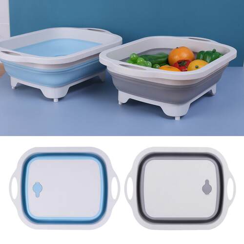 Collapsible Cutting Board Portable Veggies Fruits Washing C