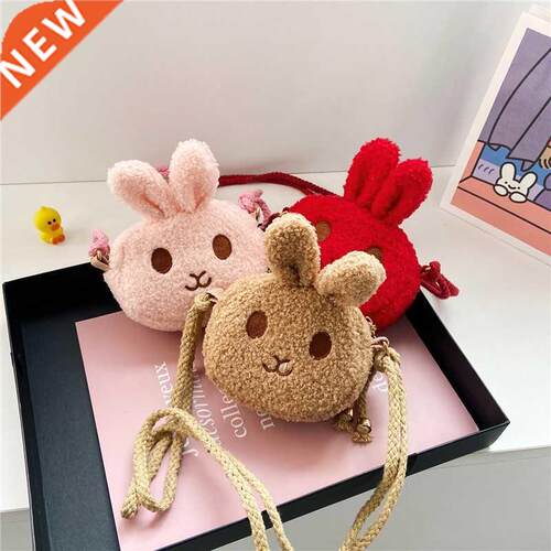 Winter Plush Cartoon Children Crossbody Bag Cute Little Rabb
