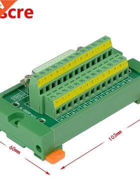 DB25 Mini D-Sub DIN Rail Mount Interface Module , DB25 Femal