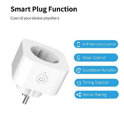 WiFi 10A Smart Plug Socket Tuya Remote Control Home