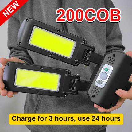 Powerful 200COB Solar Light Outdoor Solar LED Lamp Remot Con