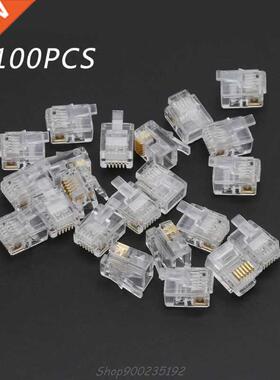 pcs RJ12 6P6C Modular Cable Head Telephone Connectors Cry