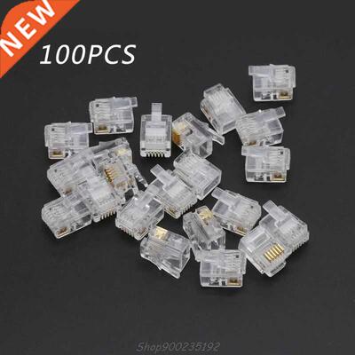 pcs RJ12 6P6C Modular Cable Head Telephone Connectors Cry