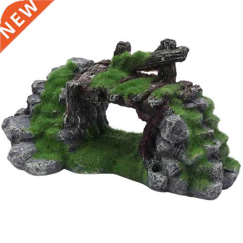 Resin Moss ridge Fish Play Cave Decor for Fish Tank