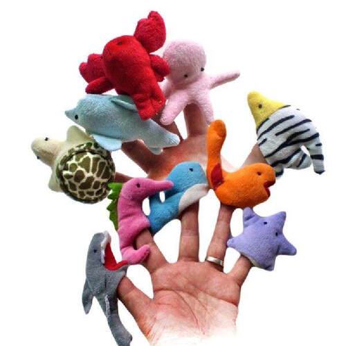 10Pcs Family Puppets Cloth Finger Baby Educational Hand