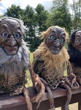 2021 Hlloween New Horrible Grden Sculpture Withered Dwrf