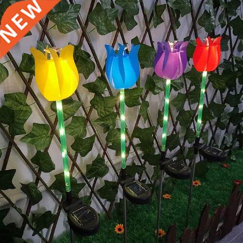 LED Solar Simulation Tulip Flower Light Home Decorative