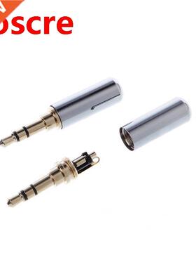 10 Pcs 3 Pole Copper Gold Plated 3.5mm Male Stereo Audio Jac