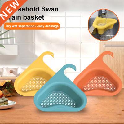 Swan Drain Basket Kitchen Sink Leftover Soup Filter Rack