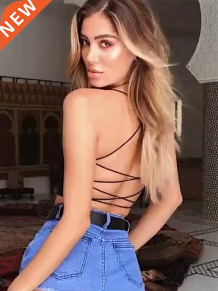 2022 Sexy Women Vest Crop TopSleeveless Tanks Beach Women Sp