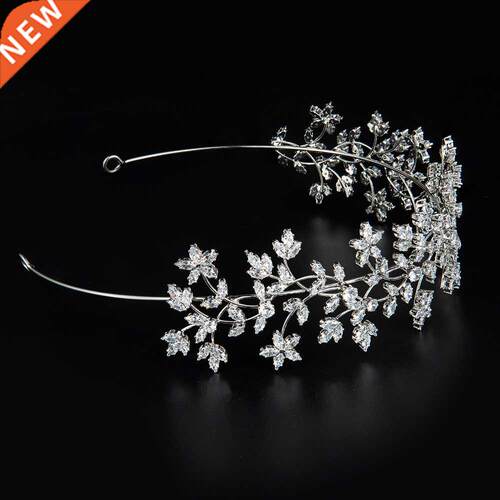 Fashion Bride Hair band Flowers Wedding Tiaras Zircon Women