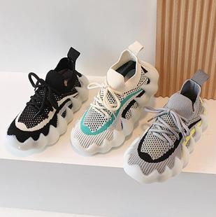 Spring New Kids Sneakers 2022 Girls Casual Mesh Solid Pink L