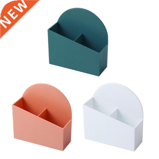 1Pc 2-grid Makeup Brush Holder Tabletop Remote Control Caddy