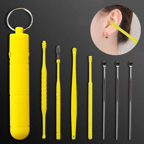 7PC/Set Ear Cleaner Earwax Removal Tool ABS Earpick Curette