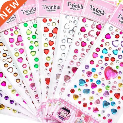 32 styles 3D Gem Stickers diamond Sticker Acrylic Crystal st