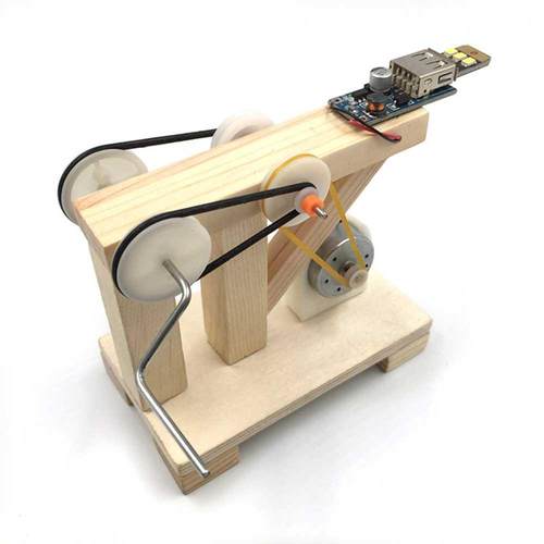 Wood Hand Generator Building Kit  Assemble Wooden Manual