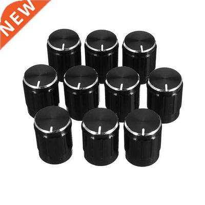 10Pcs Black Alloy Potentiometer Knob Cap Volume Control Knob