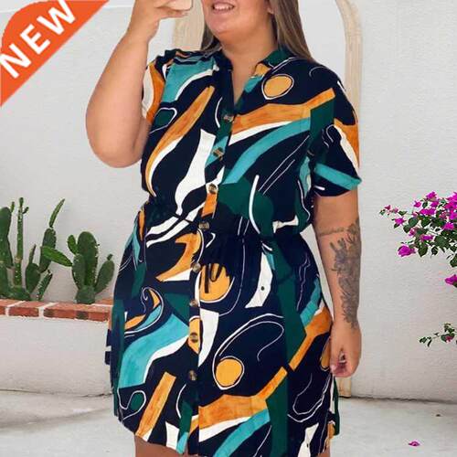 XL-5XL大码胖MM印花女士春夏季宝蓝衬衫Plus-size women's shirts