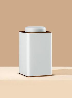 Metal Tinplate Box Square Tea Jar Container Green Tea Storag