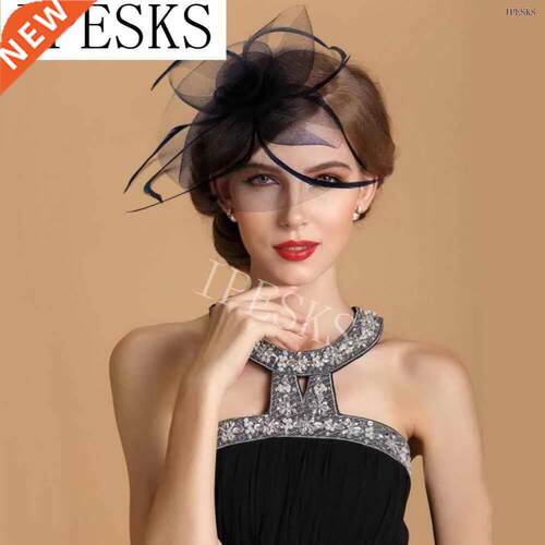 Church Kentucky Hair Clip Hat Cocktail Fascinator auze Feat