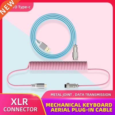 Mechanical Keyboard Data Cable Pilot Cable Coiled Type-C USB
