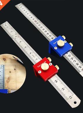 12 Inches Ruler Positioning Block Wooden Woodworking Line Lo
