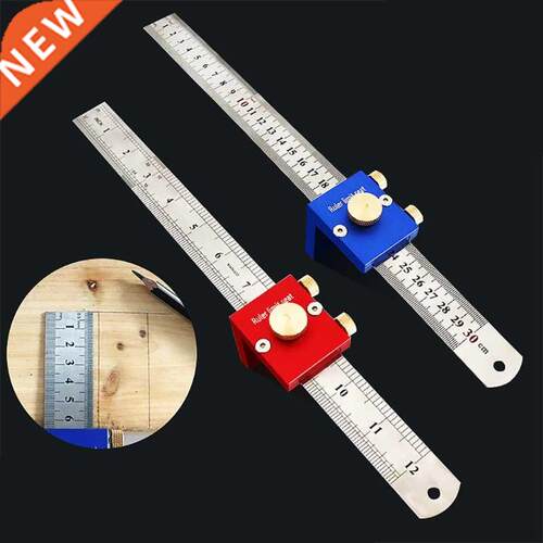 12 Inches Ruler Positioning Block Wooden Woodworking Line Lo