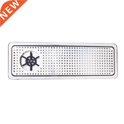 stainless steel beer beverage drip tray with glass rinser