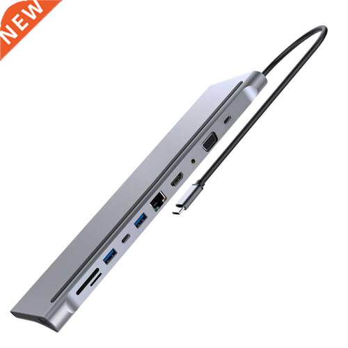 11 in 1 USB Type-C Extension Hub HDMI-Compatible USB3.0 RJ45