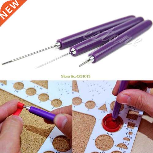 3pcs Origami DIY Paper Quilling Tools - 2 Assorted Needles &