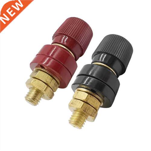 Red & Black Plastic Shell M8 Copper Binding Post Connect