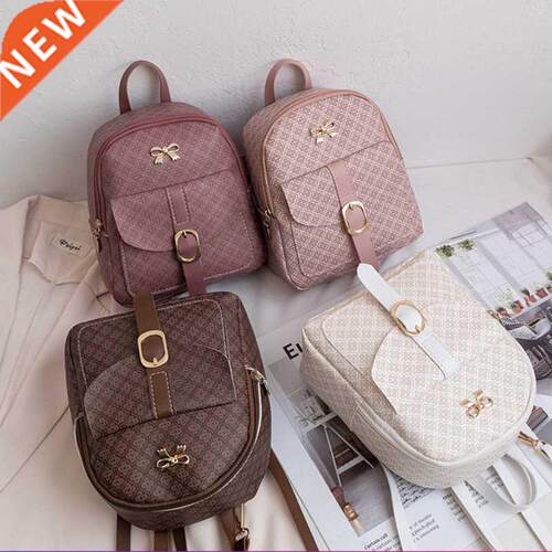 Prntng Retro Letter Luxury Desgner Pu Leather Small Backp
