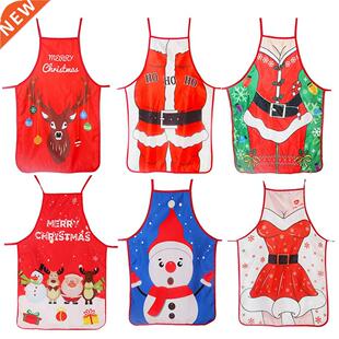 New Men Women Christmas Aprons Funny Cartoon Print