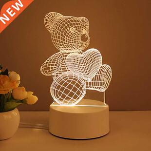 3D Lamp Acrylic USB LED Night Lights Neon Sign Lamp Table De