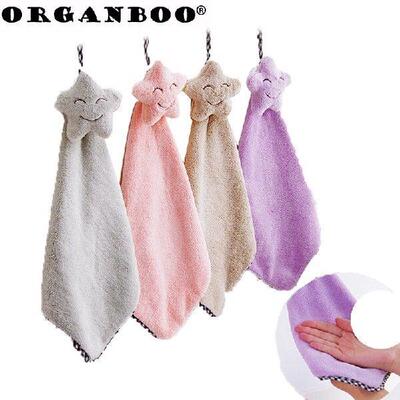 Lovely smiling face hanging towel kitchen towel coral