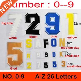 Iron on patches Letter number Hot fix sticker heat transfer