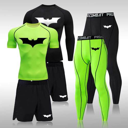 Men's Running Sports Suit MMA Rashgard Male Quick Drying