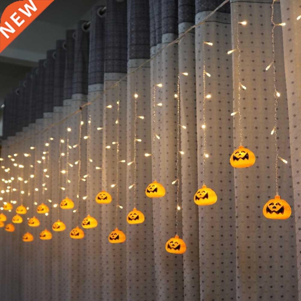 Halloween Pumpkin LED String Lights 3.5M 5M AC220V Orange Pu