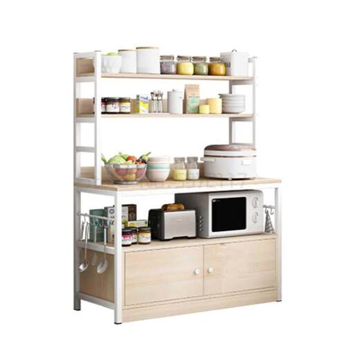 Kitchen storage rack floor multi-layer microwave oven
