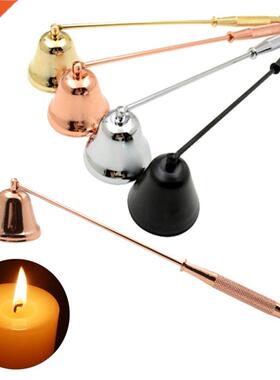 Vintage Metal Bell Shape Candle Snuffer Long Handle Banquet