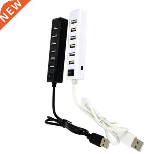 7 Port USB 2.0 Hub On/Off Switches + AC Power Adapter Cable