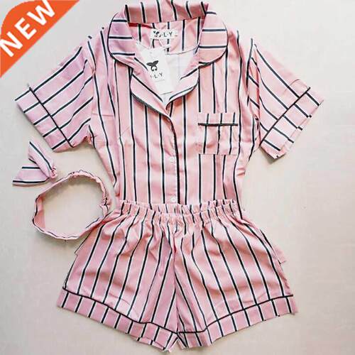 Plus Size Sleepwear Summer Women Pajama 2019 Turn-down Colla