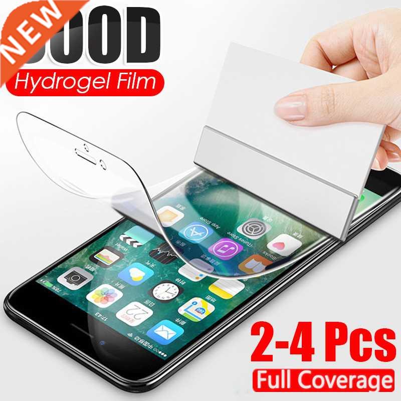 2-4Pcs 900D Hydrogel Film Screen Protector For iphone 13 12