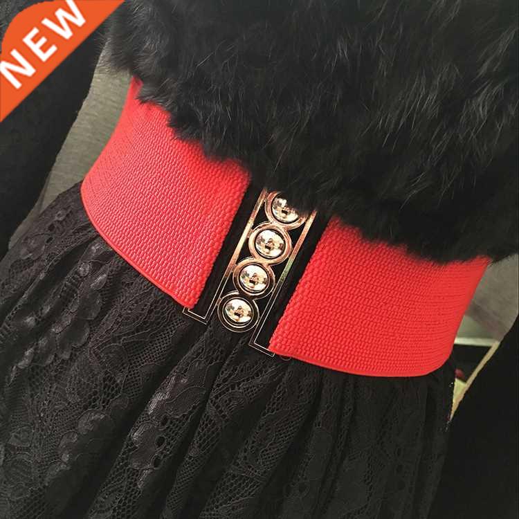 Elastic Lace Black Belts for Women Luxury Brand Designer Bel