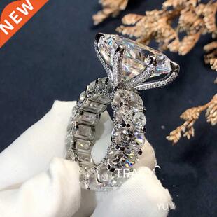 Vintage 10ct Lab Diamond Ring 925 sterling silver Engagement