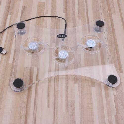 Blue LED Light -Fan Cooler USB Cooling Pad Stand For PS2