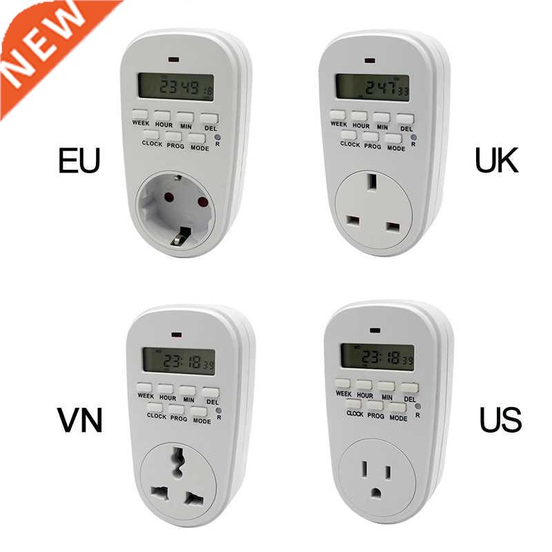 Manhua Electronic Digital Timer Switch EU/US/UK Plug Timer O